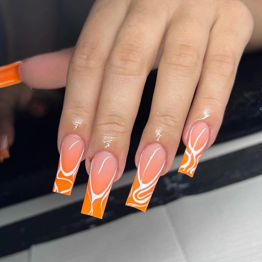 40 Latest Orange Nail Designs to Try in 2024 38 Seashell Orange Accents