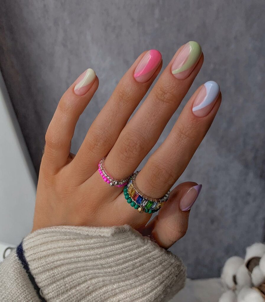 Get Creative with 39 Cute Short Nails Designs for 2024 50 Seaweed Swirls