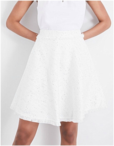 Selfridges Ted Baker Fortoi Cotton Blend Skirt £80 Ted Baker White Fortoi blouclé cotton-blend skirt