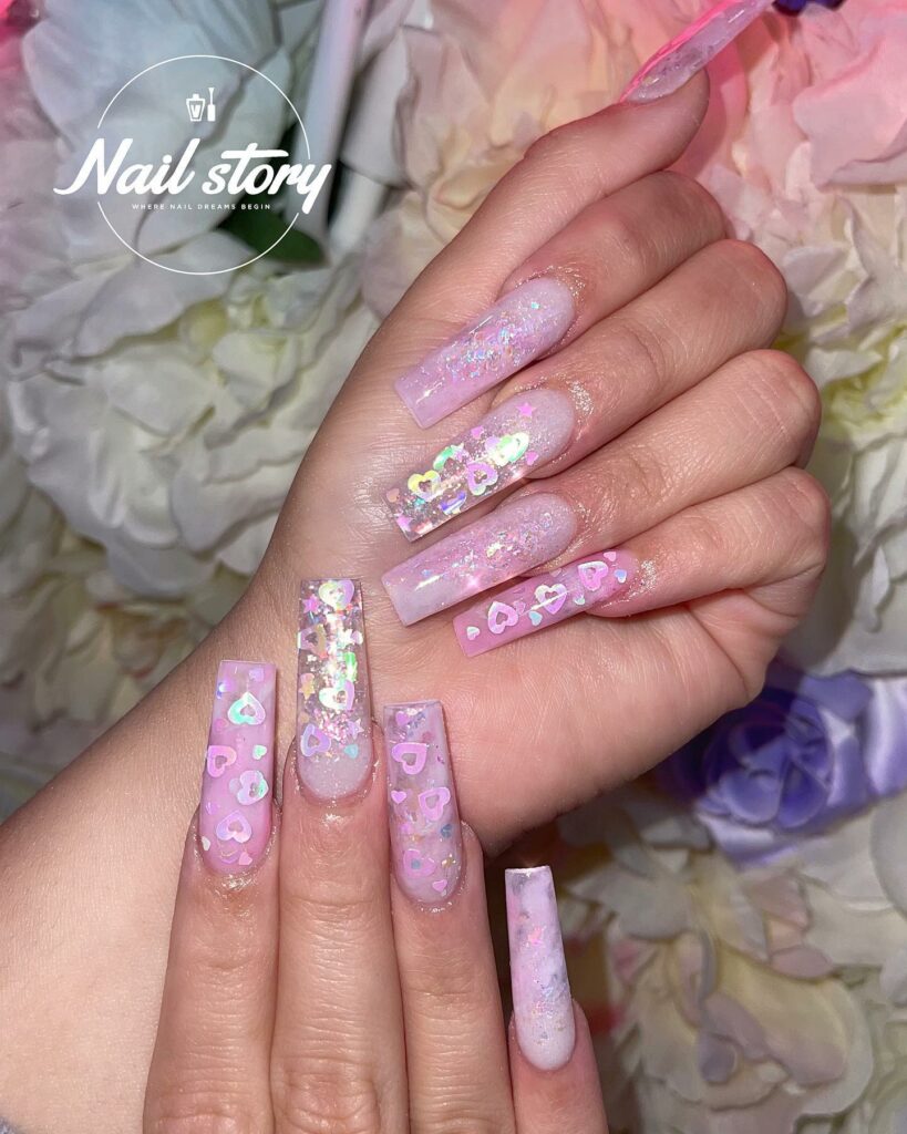 Try Out 40 Simple and Elegant Nail Designs for 2024 29 Sequin Dream