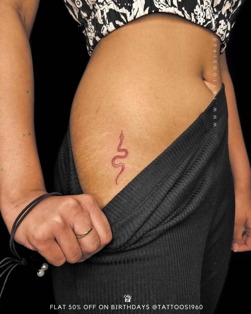 12+ Feminine Pelvic Tattoo Ideas That Will Blow Your Mind! 14 Serpent Tattoo Design
