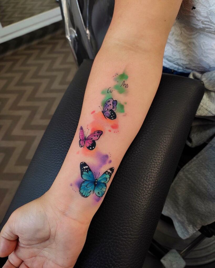 11+ Acuarela Tattoo Ideas That Will Blow Your Mind! 17 Set Of Three Butterfly Tatuajes Art