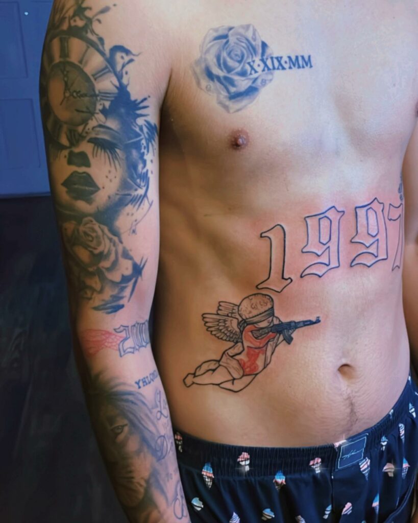 11+ Stomach Tattoo Men Ideas That Will Blow Your Mind! 17 Shooting Fairy Tattoo