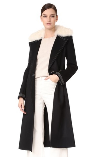 Shopbop Helmut Lang Shearling Collar Coat – $1,495.00 Shopbop Helmut Lang Shearling Collar Coat