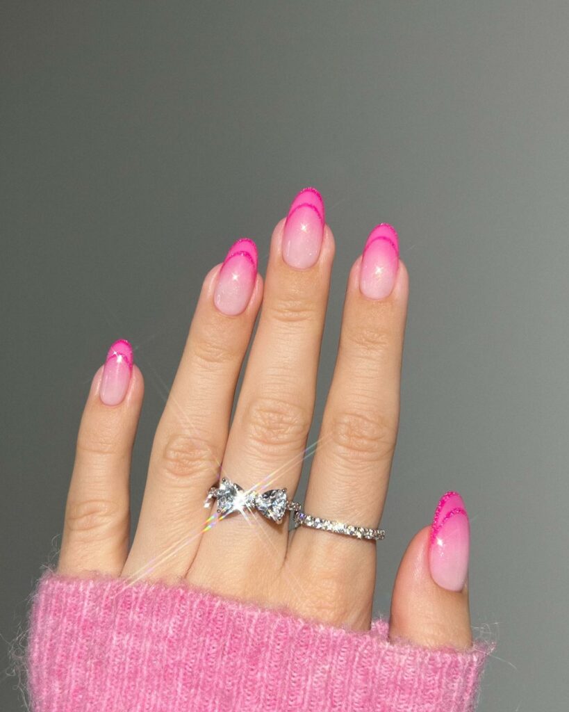20 Latest Hot Pink French Tip Nails Ideas To Try In 2024! 20 Short Hot Pink French Nails