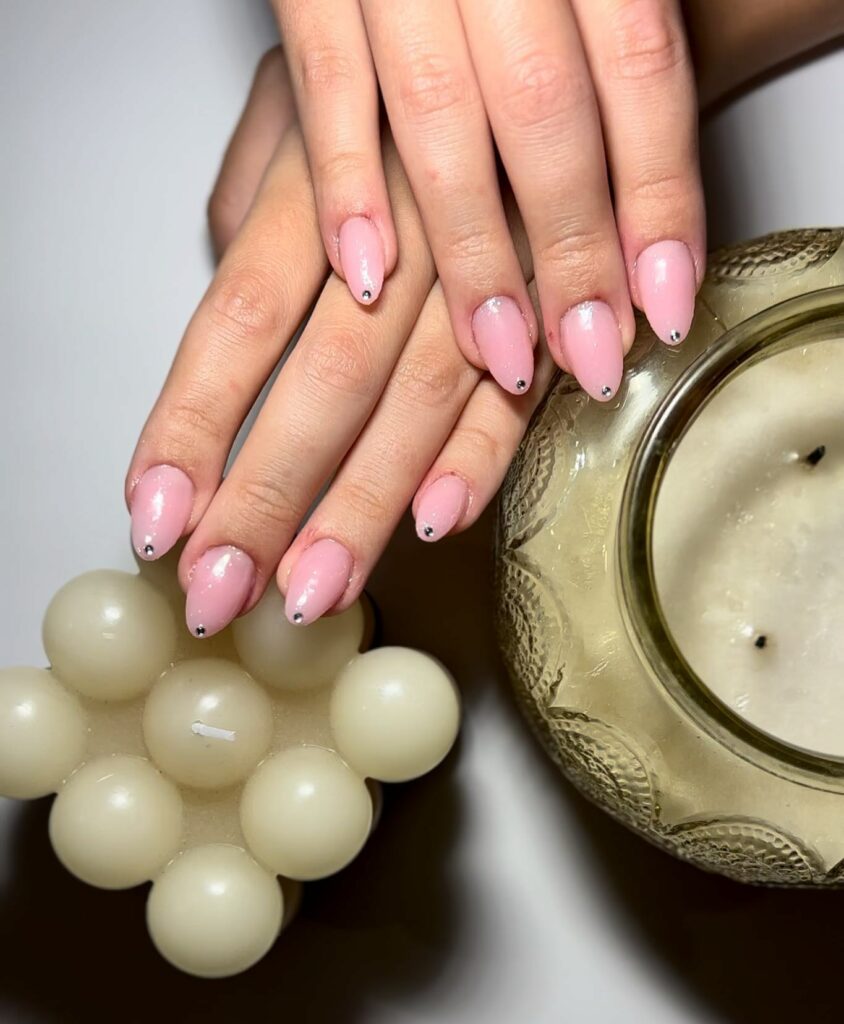 Adorn Your Nails with 30 Light Pink Nail Designs in 2024 34 Short Light Pink Nails with Pearls