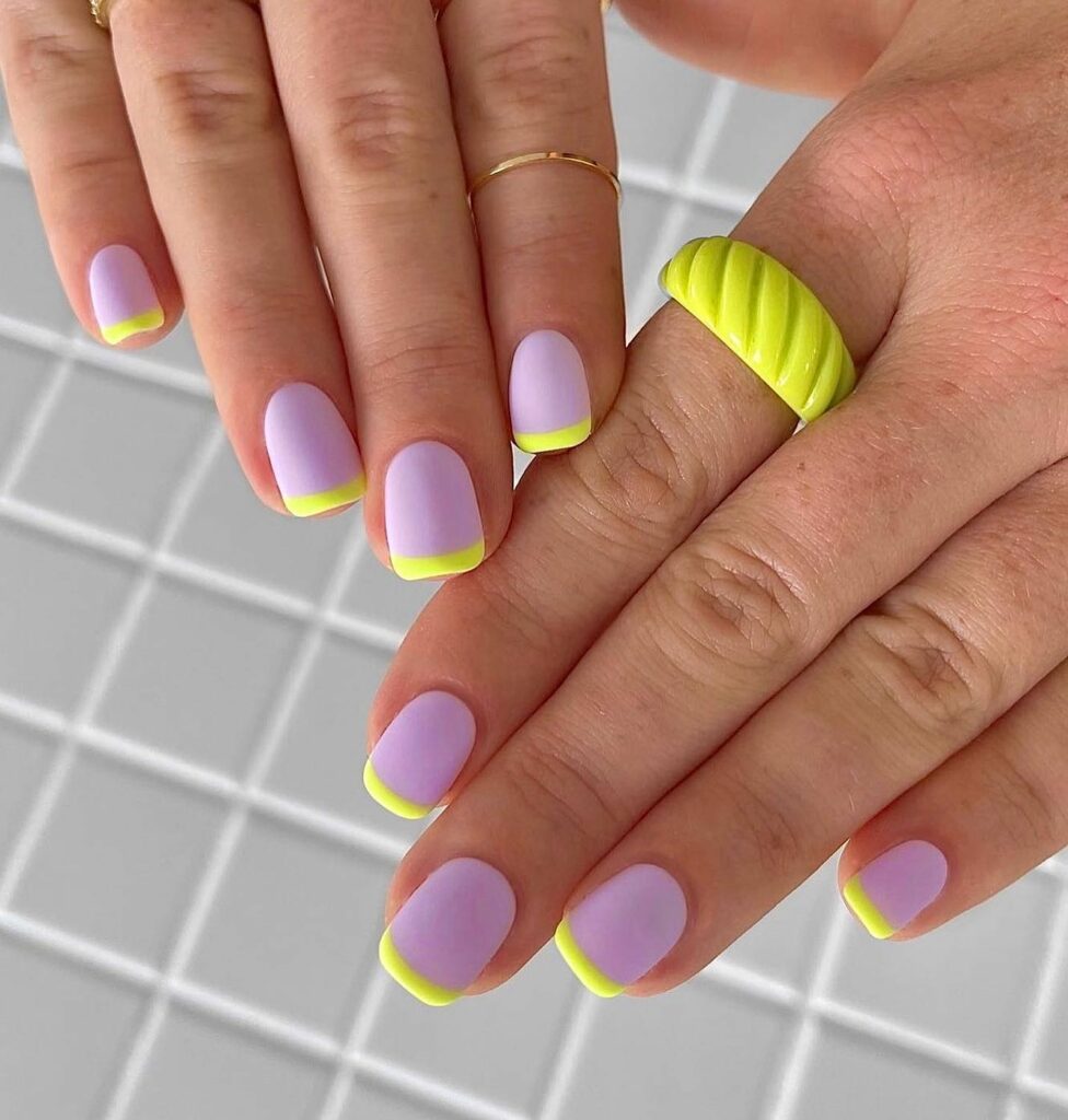 50 Latest February Yellow Nail Designs To Try in 2024! 23 Short Matte Yellow French Nails