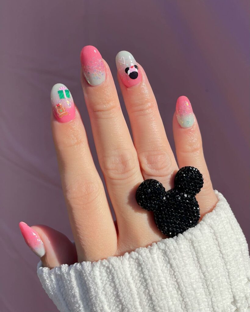 50 Latest Disney Nails Ideas To Try In 2024! 35 Short Pink Disney Nails