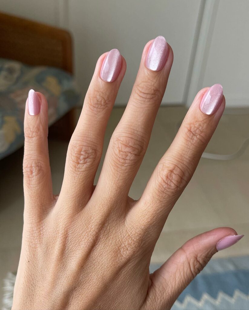 25 LATEST VELVET NAIL DESIGNS TO TRY IN JANUARY 2024! 21 Petite Short Pink Velvet Nails
