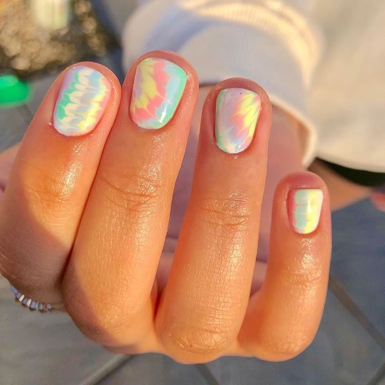 Get Artsy with 25 Tie-Dye Nail Designs in 2024 23 Stylish Short Tie-Dye Nails