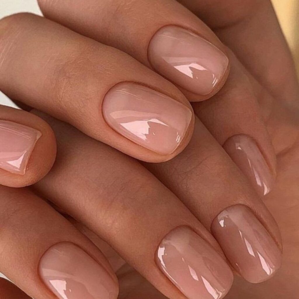 Glam Up with 20 Lip Gloss Nail Designs of 2024 25 Short and Glossy Lip Gloss Nails