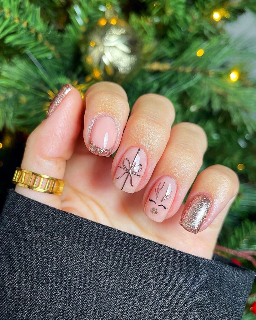 44 Latest Snowflake Nail Ideas To Try In 2024! 27 Glistening Silver with Snowflake Luminance