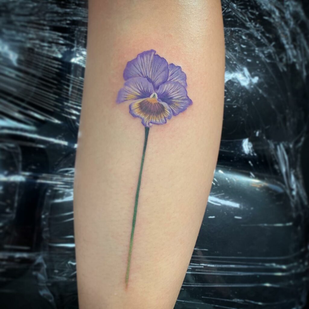 13+ Pansies Tattoo Ideas To Inspire You! 11 Simple And Minimal Ideas For A Pansy Flower Tattoo