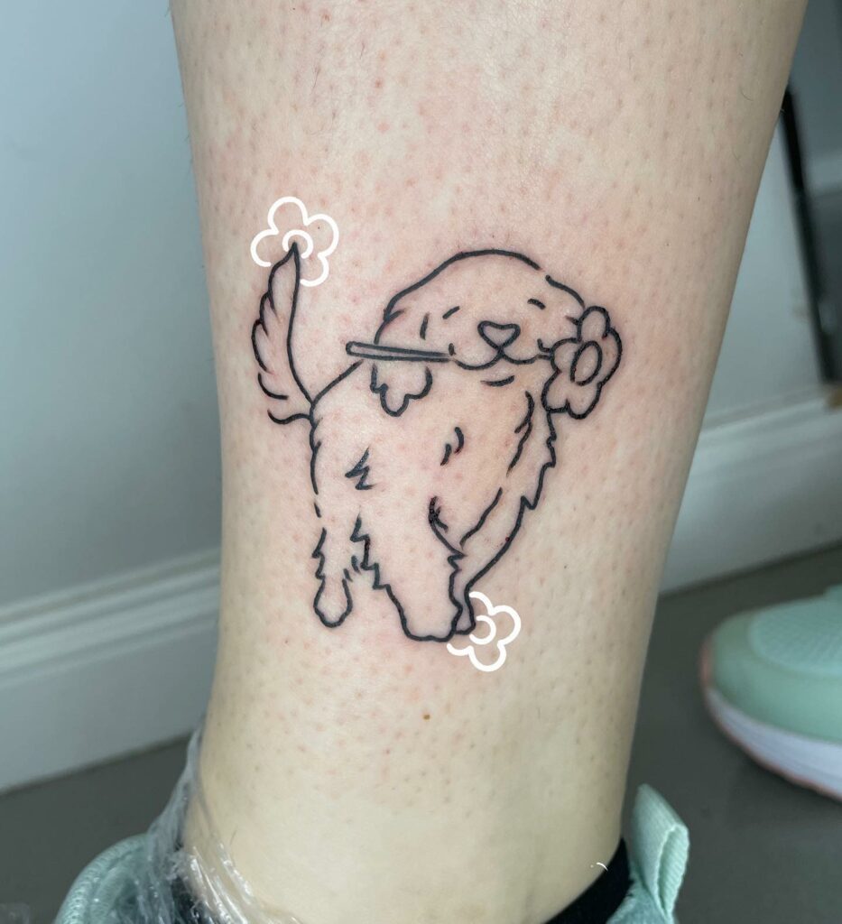 12+ Dog Outline Tattoo Ideas To Inspire You! 11 Simple Dog Outline Tattoo