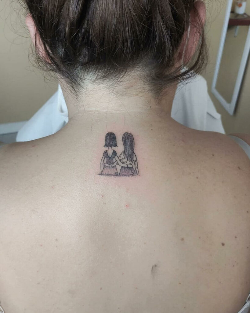 16+ Friend Tattoo Ideas To Inspire You! 19 Simple Friends Sitting Together Tattoo