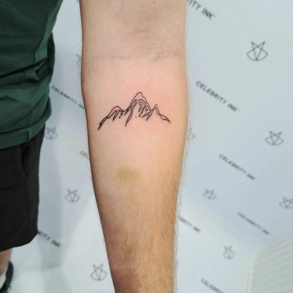 11+ Minimalist Mountain Tattoo Ideas That Will Blow Your Mind! 11 Simple Mountain Tattoo