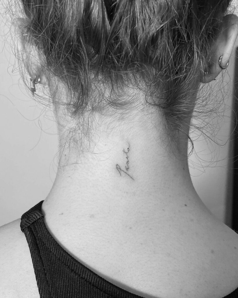 10+ Name Tattoo On Neck Ideas That Will Blow Your Mind! 16 Simple Name Tattoo On Neck
