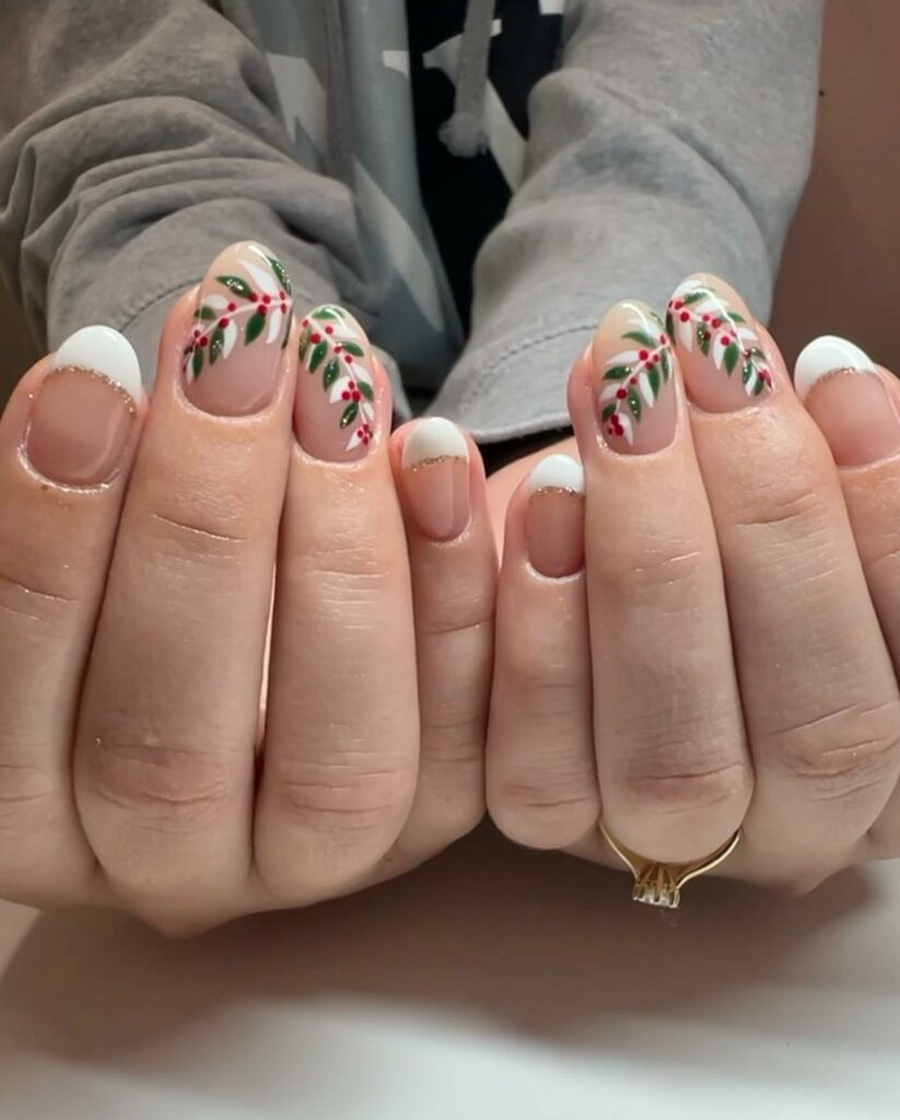 Bring Mistletoe Magic with 20 Mistletoe Nail Ideas in 2024 30 Simple Round Mistletoe Nails