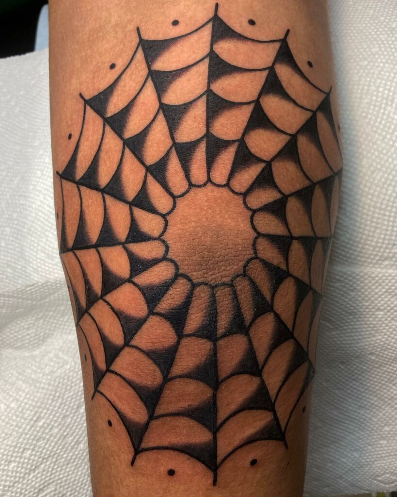 11+ Spider Web Hand tattoo Ideas That Will Blow Your Mind! 11 Simple Spider Web Elbow Tattoo