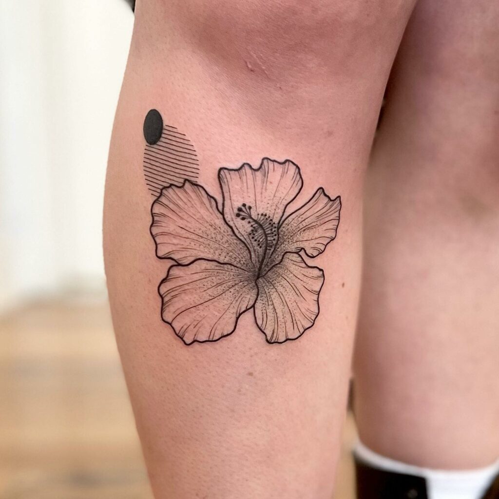 11+ Traditional Tattoo Flowers Ideas That Will Blow Your Mind! 11 Simple Yet Majestic Hibiscus Tattoo