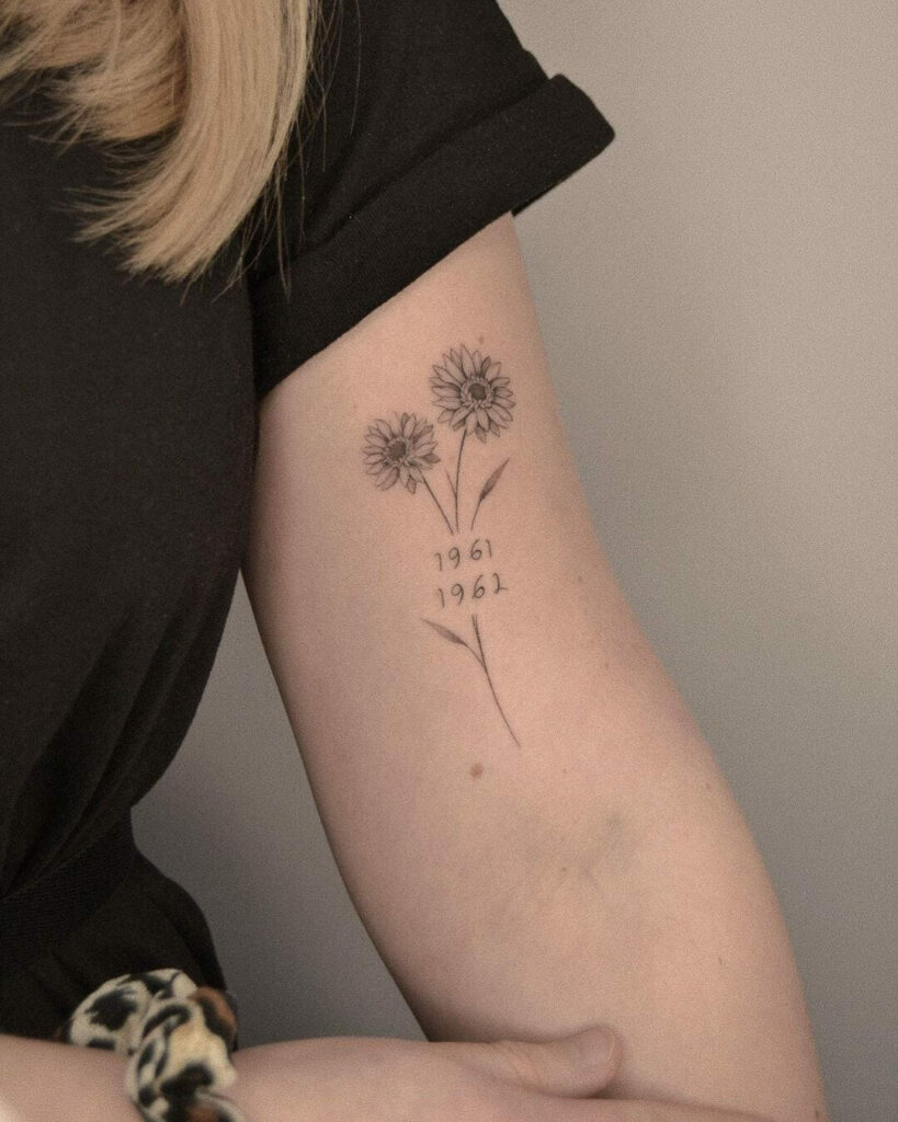 12+ Gerbera Daisy Tattoo Ideas To Inspire You 18 Single Needle Gerbera Daisy Tattoo