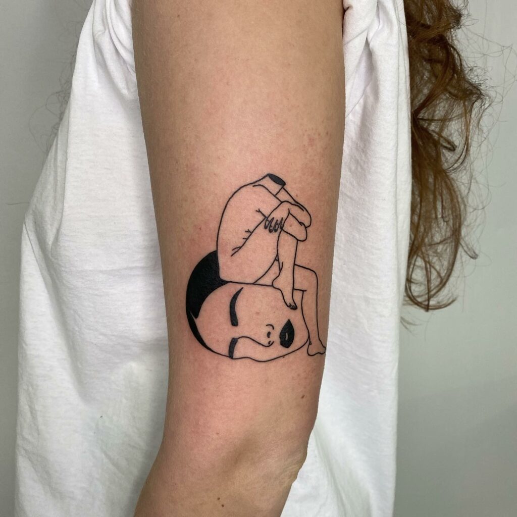 10+ Overthinking Tattoo Ideas That Will Blow Your Mind! 17 Sitting On The Thoughts Overthinking Mental Health Awareness Tattoo