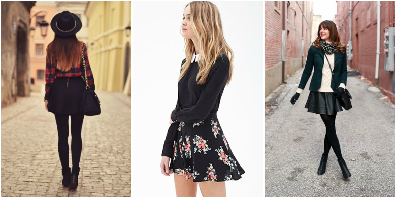 How to Style and Wear Skater Skirts 20 Autumn Winter Skater Skirts