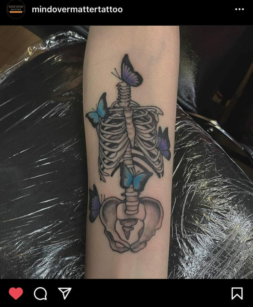 12+ Butterfly Skeleton Tattoo Ideas To Inspire You! 18 Skeleton And Butterfly Tattoo