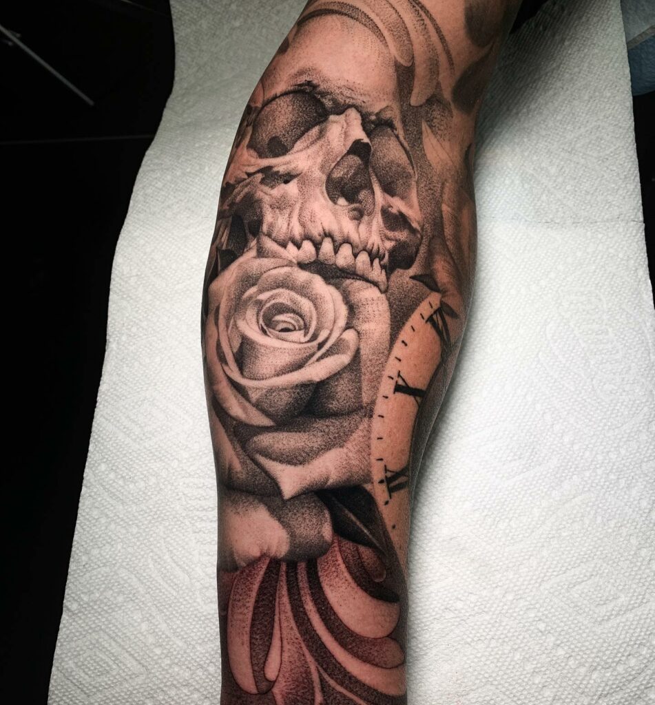 11+ Skeleton Face Hand Tattoo Ideas That Will Blow Your Mind! 13 Skeleton Face Hand Tattoo