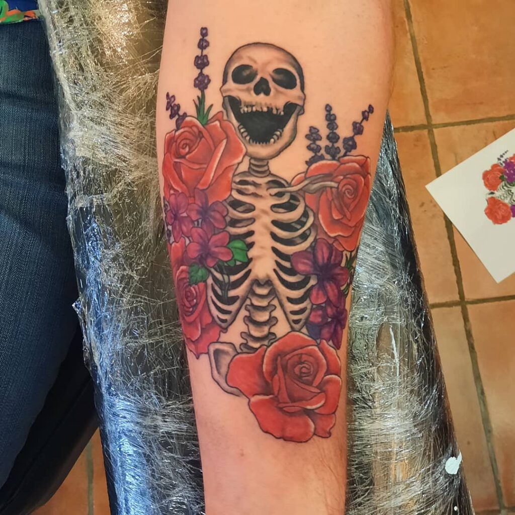 16+ Floral Tattoo Ideas You Have To See To Believe! 20 Skeleton Rose Tattoo