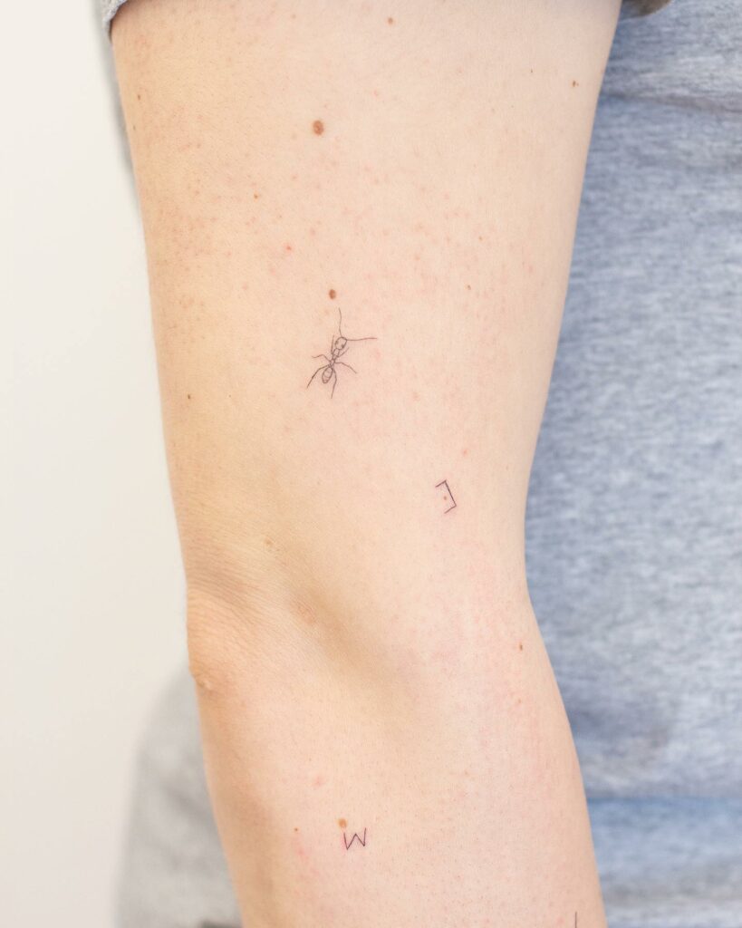 11+ Tattoo Ant Ideas That Will Blow Your Mind! 19 Sketch Ant Tattoo