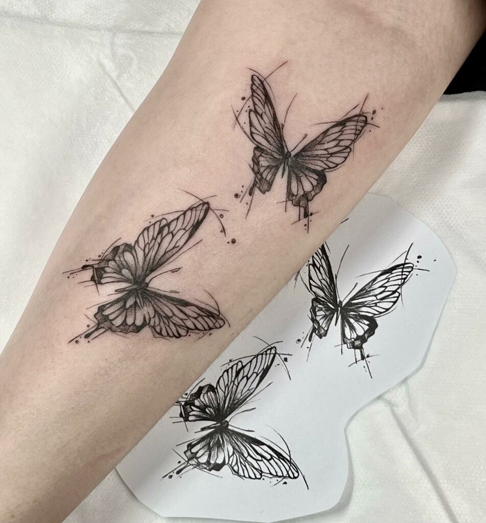 13+ Butterfly Tattoo Arm Ideas To Inspire You! 18 Sketch Butterfly Tattoo
