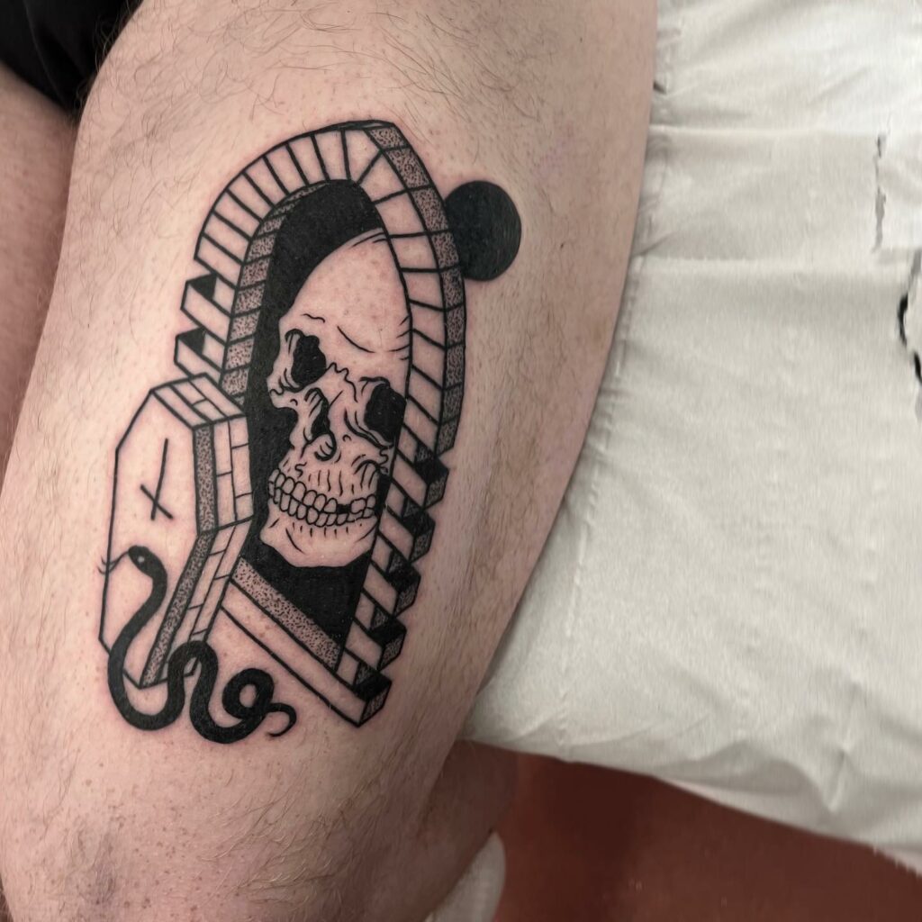 11+ Simple Skull Tattoo Ideas That Will Blow Your Mind! 12 Skull And Snake Tattoo