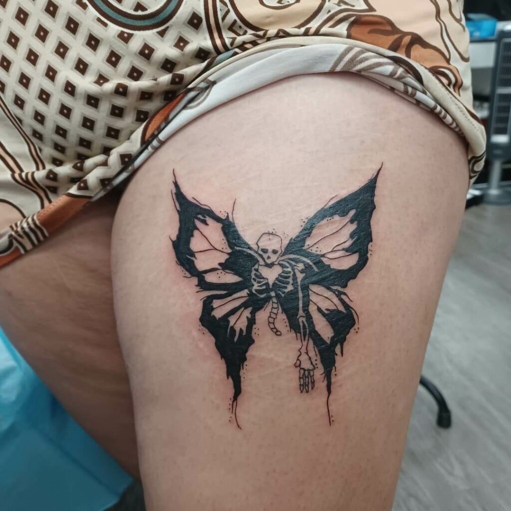 12+ Butterfly Skeleton Tattoo Ideas To Inspire You! 16 Skull Butterfly Tattoos