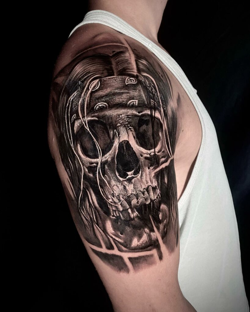 11+ Simple Black Tattoo Cover-up Ideas That Will Blow Your Mind! 18 Skull Cover-Up Ink
