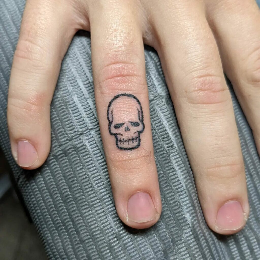 11+ Simple Skull Tattoo Ideas That Will Blow Your Mind! 19 Skull Finger Tattoo