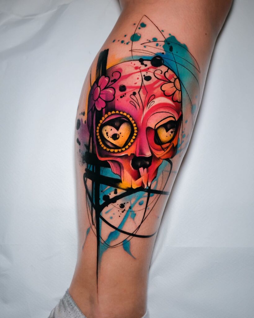 22+ Leg Tattoo For Women That Will Blow Your Mind! 25 Skull Leg Tattoos