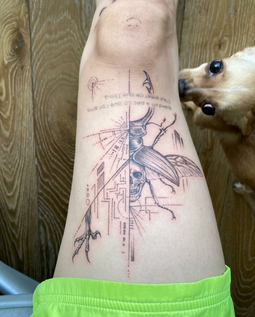 10+ Thigh Tattoo For Men Ideas That Will Blow Your Mind! 20 Skull N Geometry Thigh Tattoo For Men