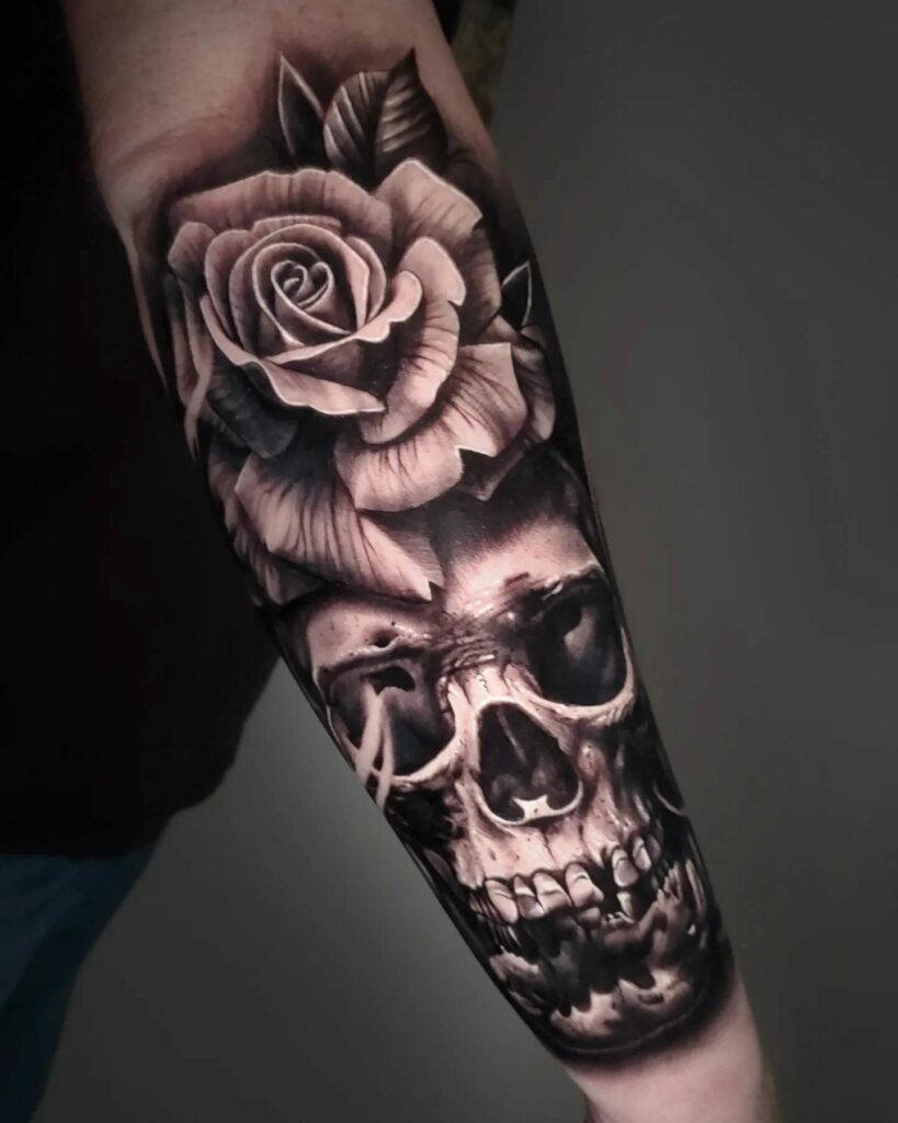 11+ Simple Skull Tattoo Ideas That Will Blow Your Mind! 18 Skull Sleeve Tattoo ideas
