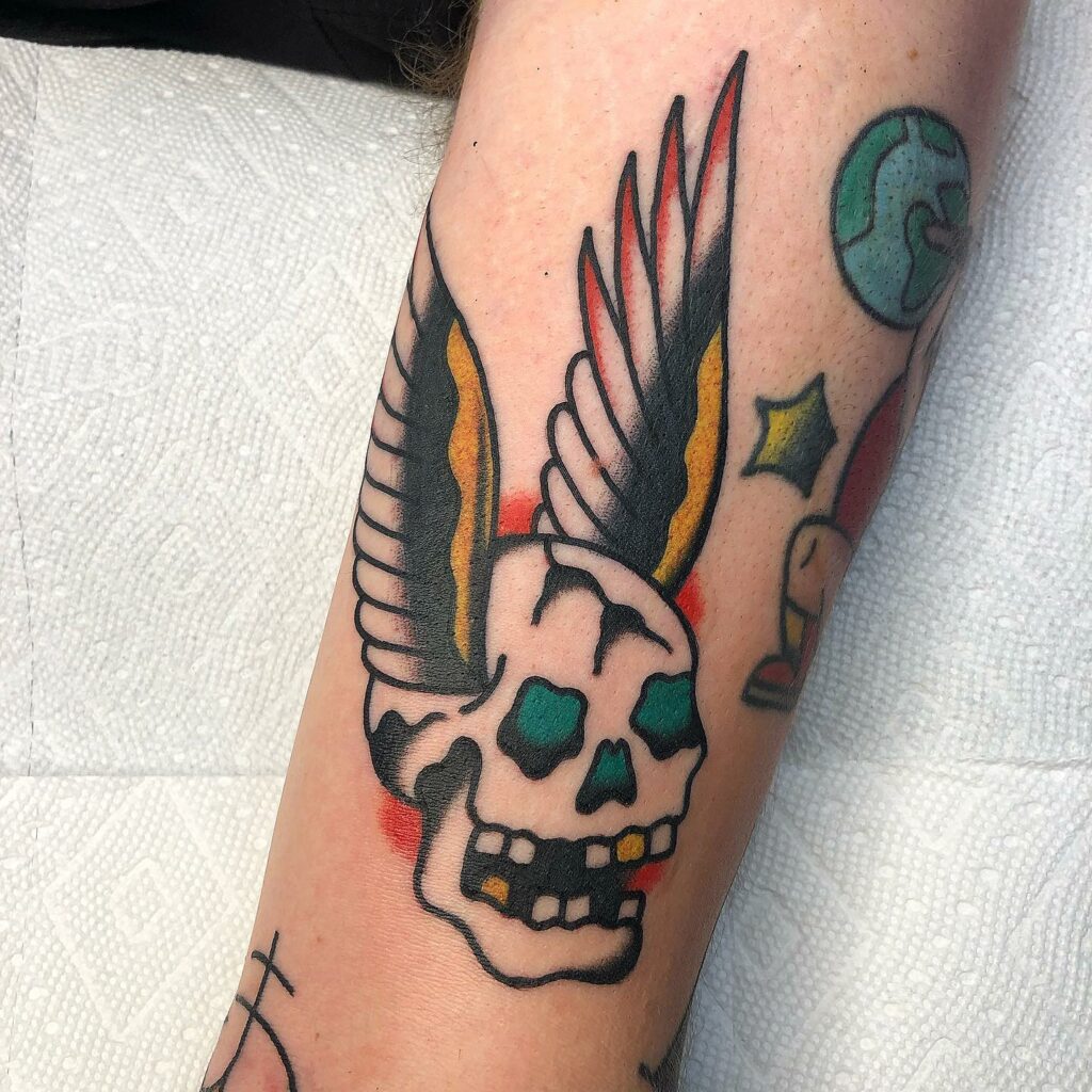 10+ Traditional Tattoo Sleeve Fillers That Will Blow Your Mind! 15 Skull Tattoo ideas