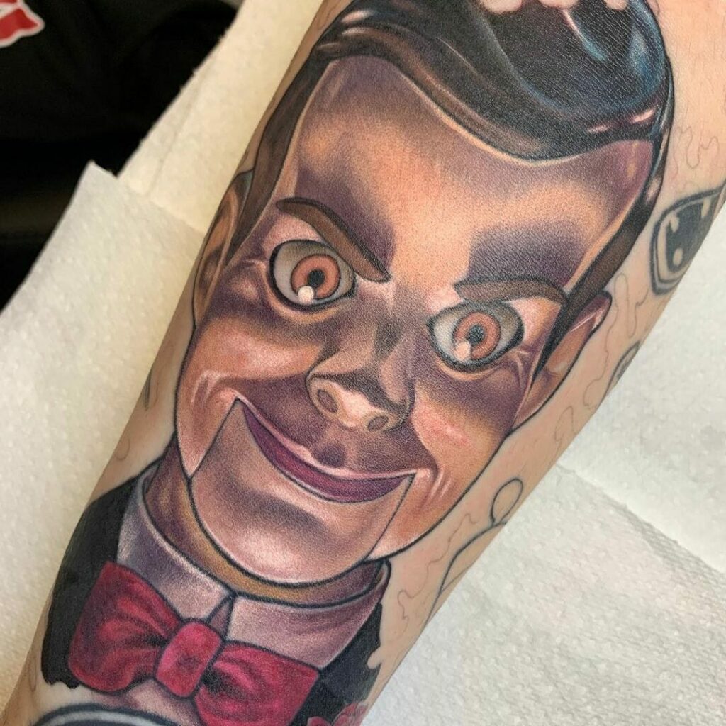 11+ Goosebumps Tattoo Ideas That Will Blow Your Mind! 17 Slappy With His Iconic Grin