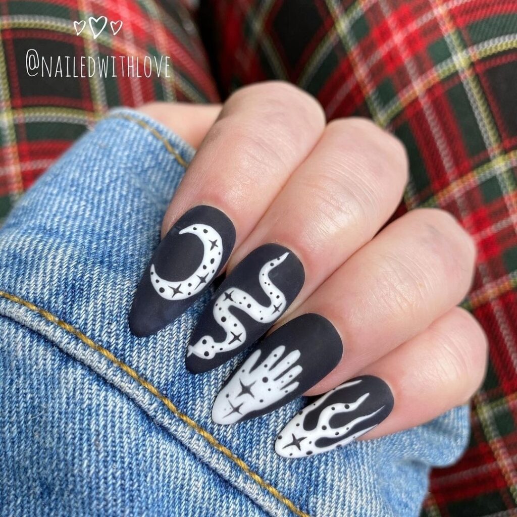 Express Yourself with 30 Emo Nail Designs in 2024 52 Sleek Matte Black Nails