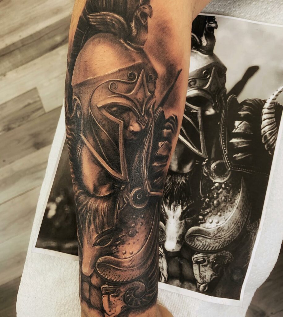 12+ Spartan Warrior Tattoo Ideas To Inspire You! 15 Sleeve Spartan Tattoo