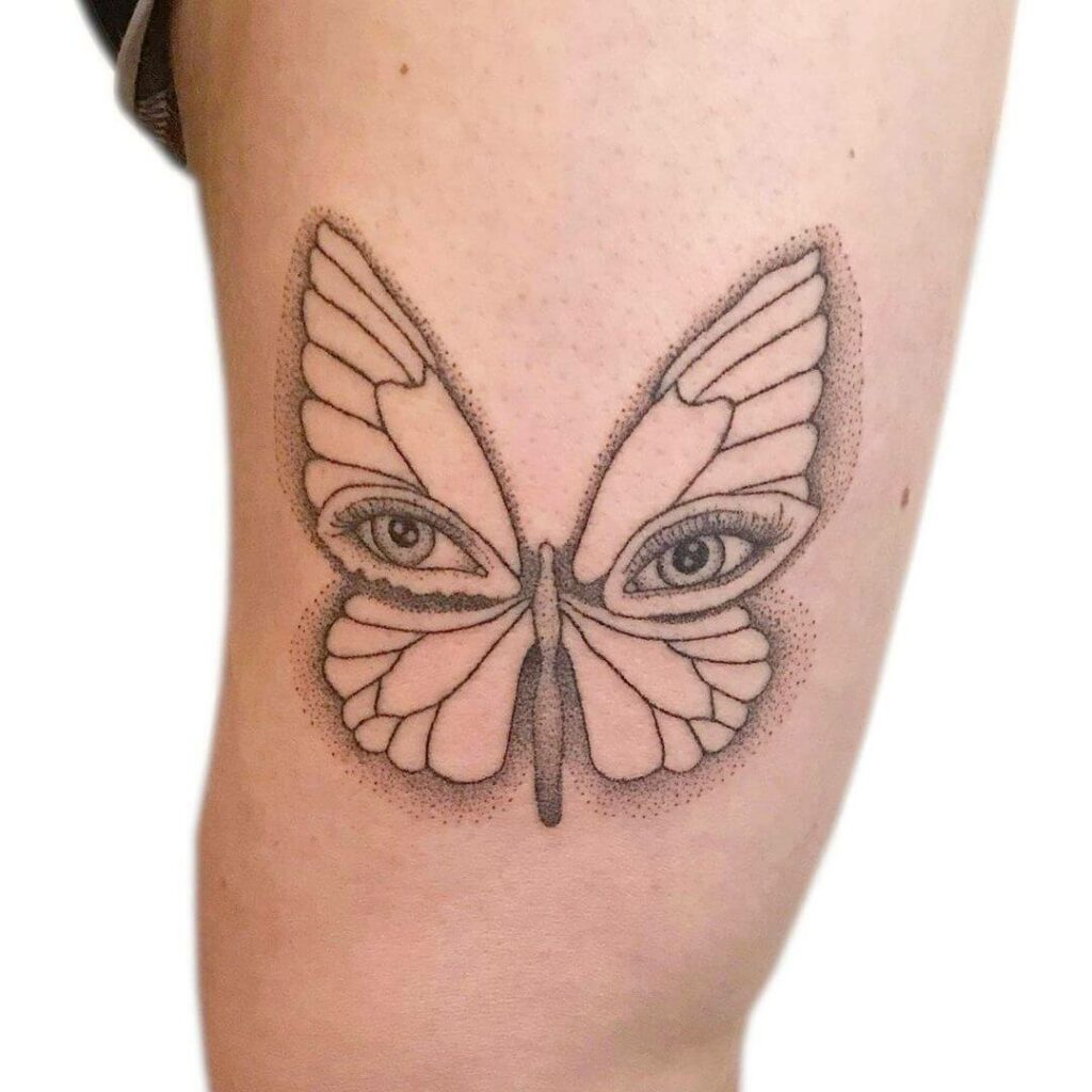 11+ Butterfly Eye Tattoo Ideas That Will Blow Your Mind! 19 Small And Simple Butterfly Tattoo