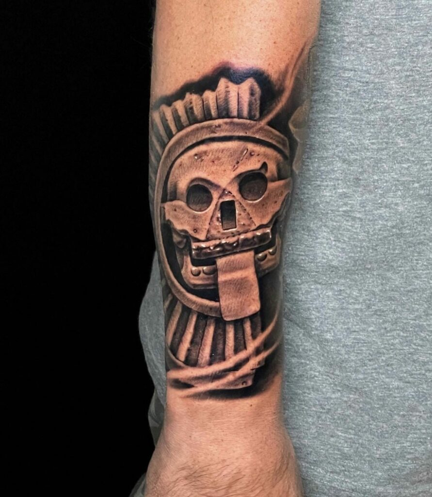 10+ Small Skull Tattoo Ideas That Will Blow Your Mind! 20 Small Aztec Skull Tattoo