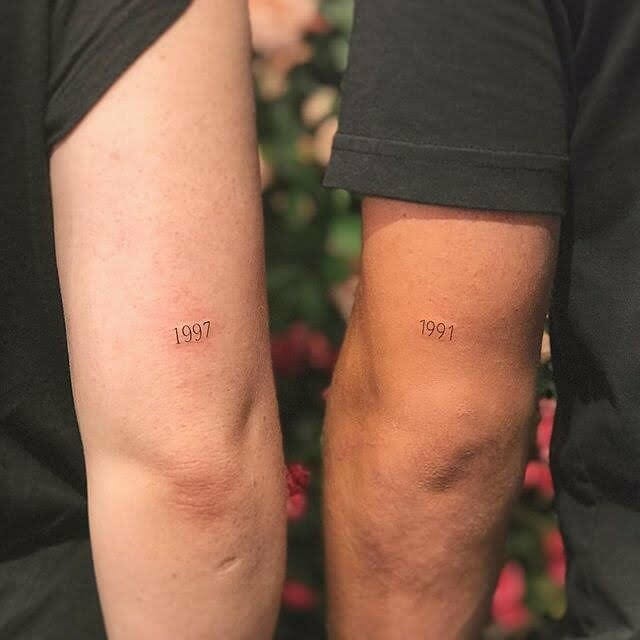 10 Birth Year Tattoo Ideas for 2024 12 Small Birth Year Tattoo Set