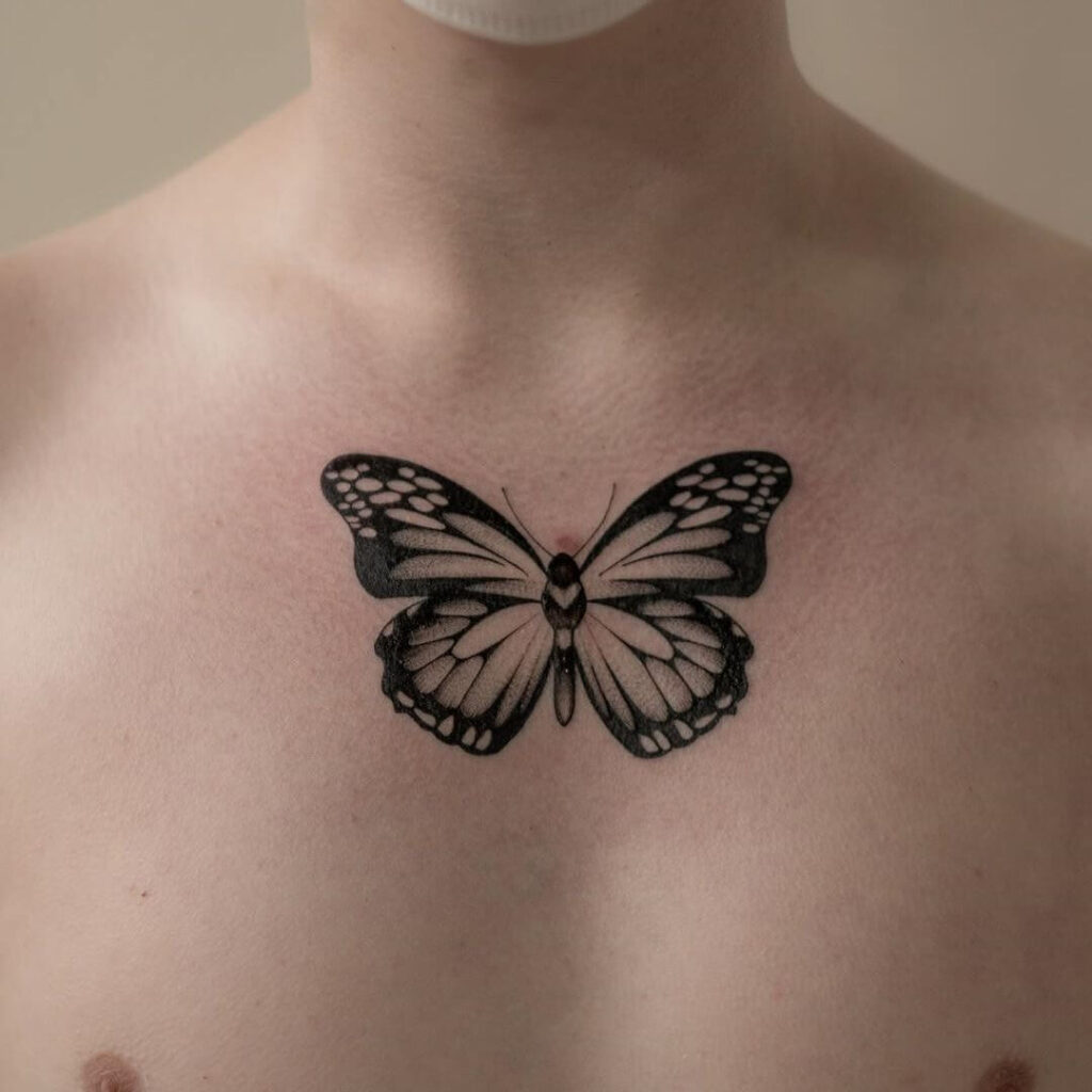 200 Monarch Butterfly Tattoo Ideas for 2024 23 Small Black Monarch Butterfly Tattoo Designs