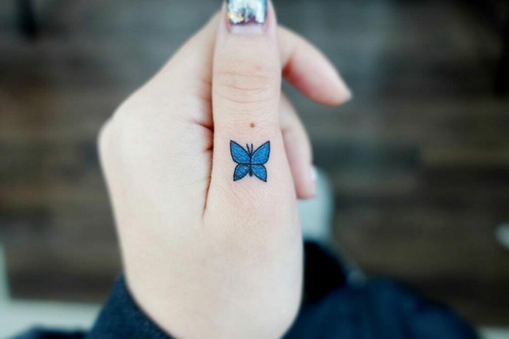 12+ Blue Butterfly Tattoo Ideas To Inspire You! 12 Small Blue Butterfly Tattoo