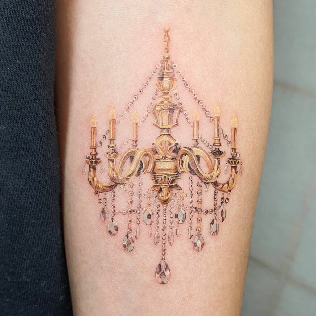 11+ chandelier tattoo ideas you'll have to see to believe! 12 Small Chandelier Tattoo
