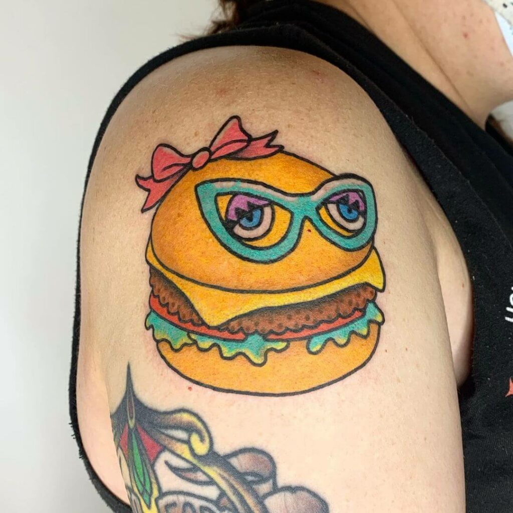 11+ Cheeseburger Tattoo Ideas that will Blow your Mind! 12 Small Cheeseburger Tattoo Design